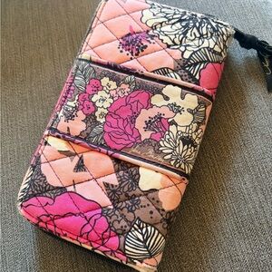 Zip Wallet - pink and brown